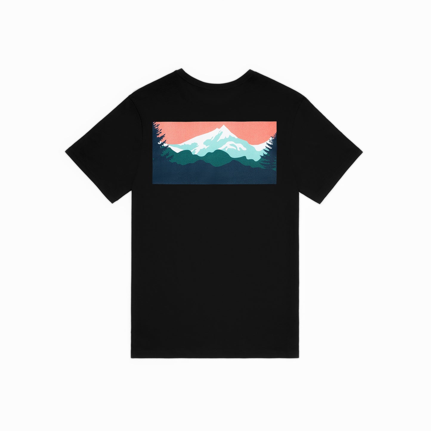 Mens T-Shirt With Pink Sky Graphic