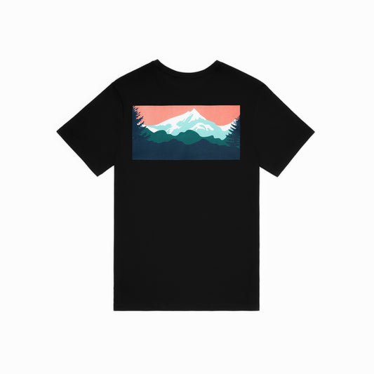 Mens T-Shirt With Pink Sky Graphic